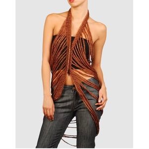 Adele Fado Knit Halter Vest Tunic